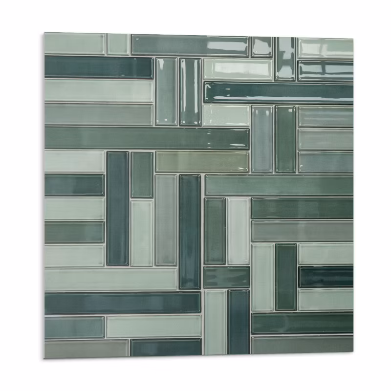 Kafelki samoprzylepne Wallfluent 30×30 cm Wzór prostokątnych mozaik 9 szt.