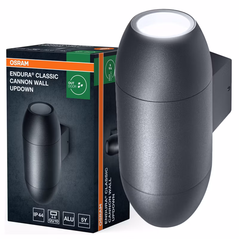 Kinkiet Ogrodowy Endura Osram Lampa LED Elewacyjna Zewnętrzna GU10 Szary IP44 1 szt.