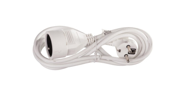 Przedłużacz 1-gniazdo z/u 2m /H05VV-F 3×1/ biały P0112