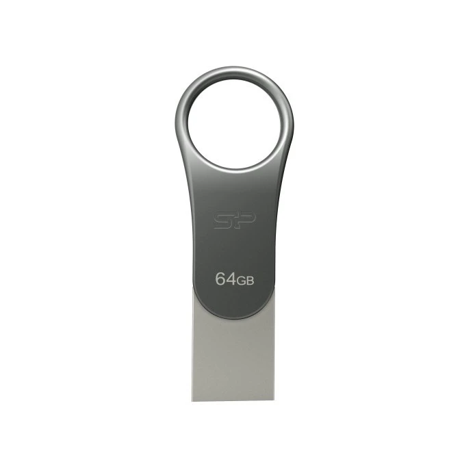 Pendrive Silicon Power Mobile C80 64GB USB 3.1/Type‑C Silver
