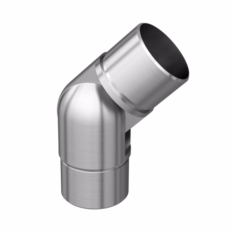 Kolanko przegubowe AVIS dla poręczy balustrady fi42,4 x 2,0 mm, stal nierdzewna, szlifowana, 1 szt.
