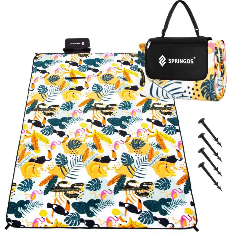 Koc piknikowy Springos 200×150 cm multikolor 1 szt.