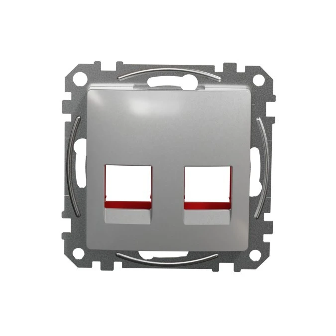 Płytka centralna KRONE kat. 5e/6 UTP, srebrne aluminium, Sedna Design i Elements SDD113441C