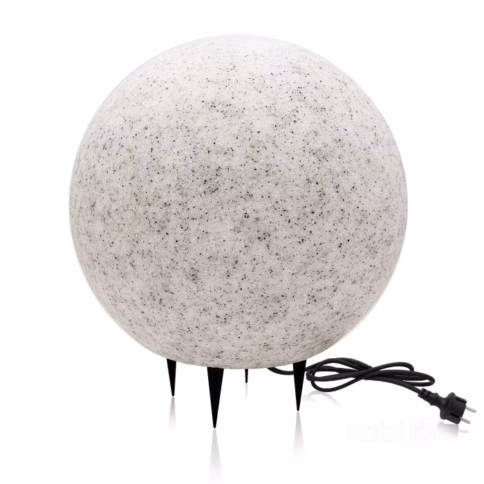 Kula ogrodowa Kobi Garden Ball szara 1 x E27 x 40W IP65 wym: 35 x 38 x 38 cm – 1 szt.