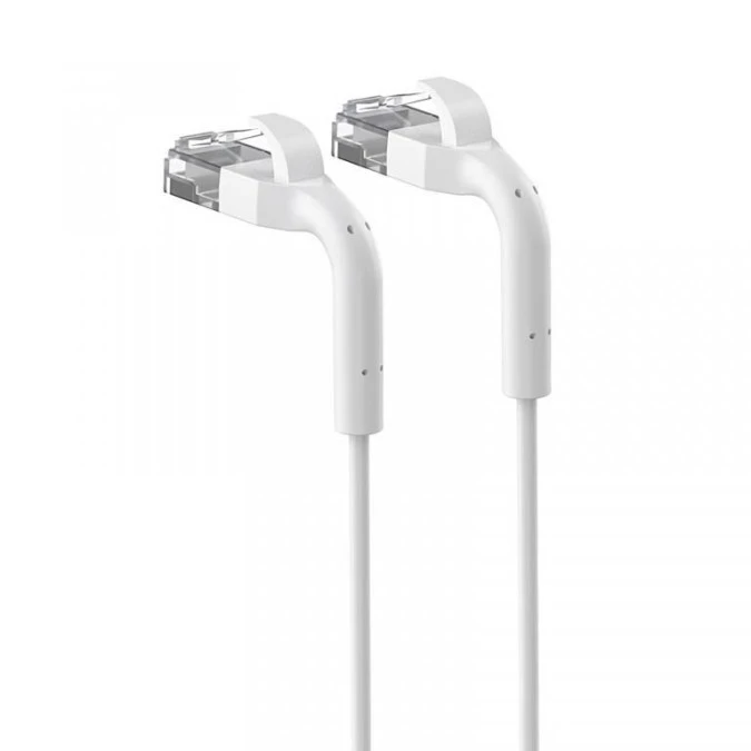 Patchcord LAN Miedź Kabel sieciowy skrętka, łamana końcówka Extralink Kat.6A U/FTP 3m 1Gbps Biały