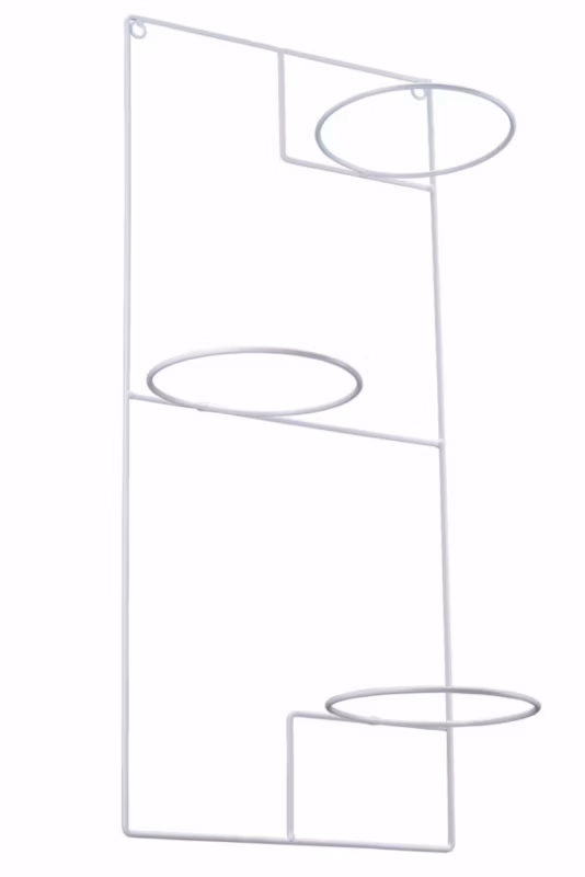 Kwietnik ścienny wiszący potrójny Dąstal biały metalowy 71x31x17 cm 1 szt.