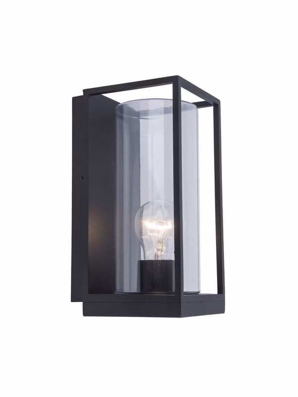 Kinkiet ścienny zewnętrzny Lutec Flair czarno-biały 1 x E27 x 40W IP44 wym: 26 x 12 x 13,9 cm – 1 szt.