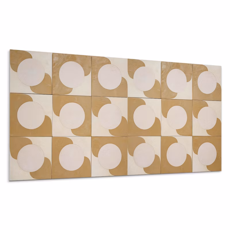 Kafelki samoprzylepne Wallfluent 40×20 cm Motyw kół i łuków w geometrycznym stylu 10 szt.