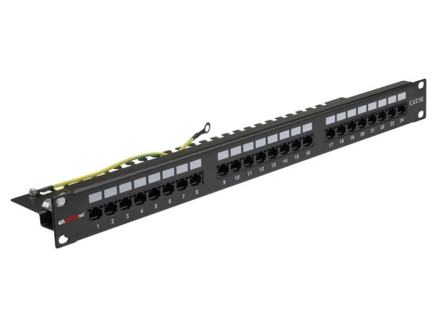 Patch panel 19 1U 24xRJ45 kat.5e UTP GMPnet supported by BITNER ‑ 25 LAT gwarancji CU.PP.00018