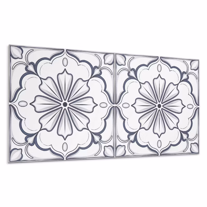 Kafelki samoprzylepne Wallfluent 60×30 cm Wzór florystyczny na płytce 6 szt.