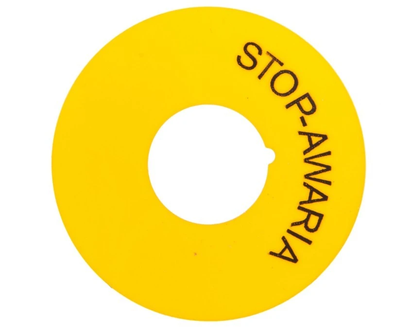 Pierścienie żółte z nadrukiem STOP‑AWARIA do NEF22 W0‑PIERŚC.ŻÓŁTE DR STOP/FI22 /10szt./