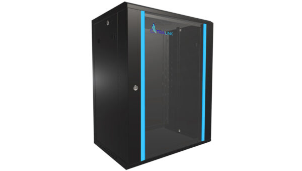 Szafa rack montowana na ścianie Extralink 15U 600×450 Czarna