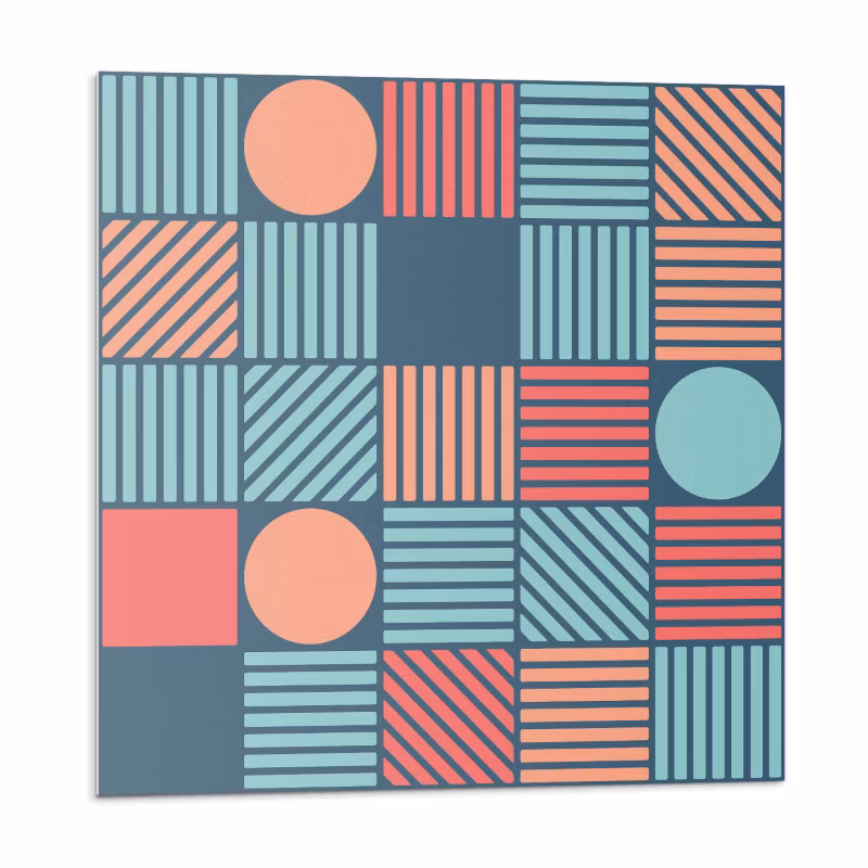 Kafelki samoprzylepne Wallfluent 50×50 cm Geometryczne motywy z żywymi kształtami 4 szt.