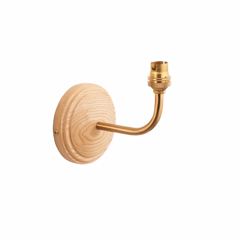 Kinkiet Endon WOOD ARC mosiężny szczotkowany 1xB22x60W IP20 – 1 szt.