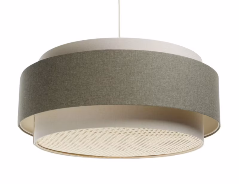 Lampa Bps Koncept wisząca ERUTAN DUDU RATTAN kremowa/zielona 1 szt