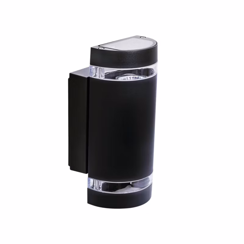 Kinkiet ścienny zewnętrzny Kanlux Zew czarny półokrągły 2 x GU10 x 35W IP44 wym: 24 x 11 x 7 cm – 1 szt.