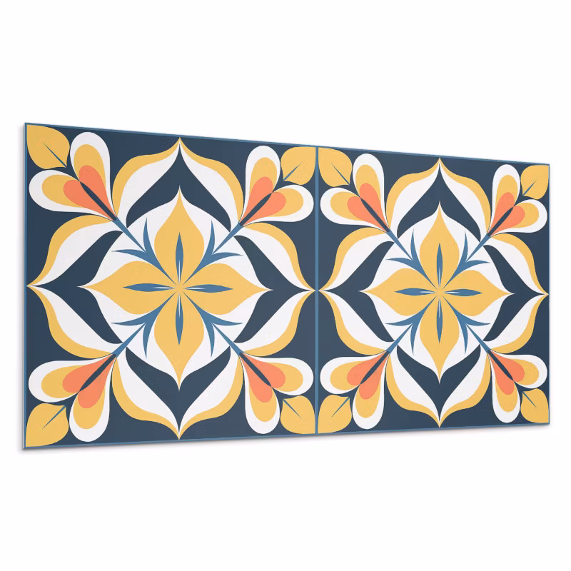 Kafelki samoprzylepne Wallfluent 40×20 cm Nowoczesny wzór roślinny 10 szt.