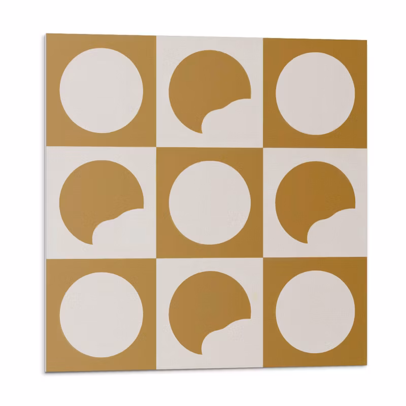 Kafelki samoprzylepne Wallfluent 50×50 cm Wzór ubytkowych kół w stylu abstrakcyjnym 4 szt.