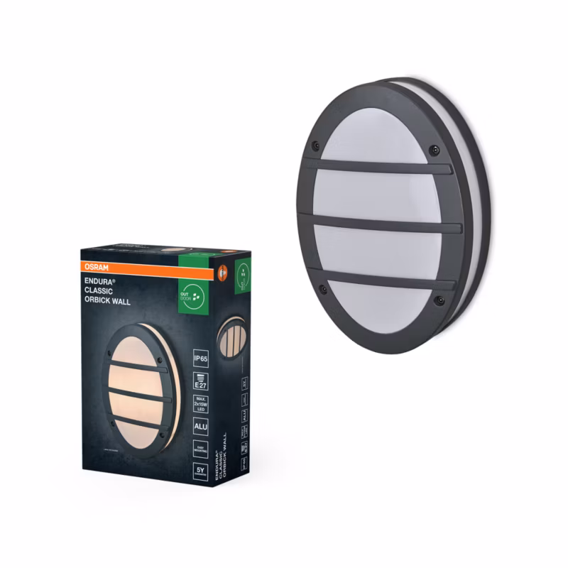 Kinkiet Ogrodowy Endura Osram Elewacyjny Zewnętrzny E27 Szary IP65 1 szt.