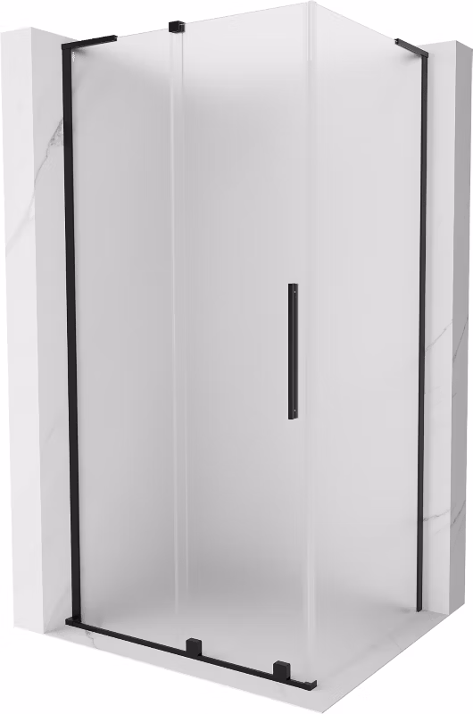 Kabina prysznicowa Mexen Velar L rozsuwana 90 x 75 cm szron czarna 1 szt.
