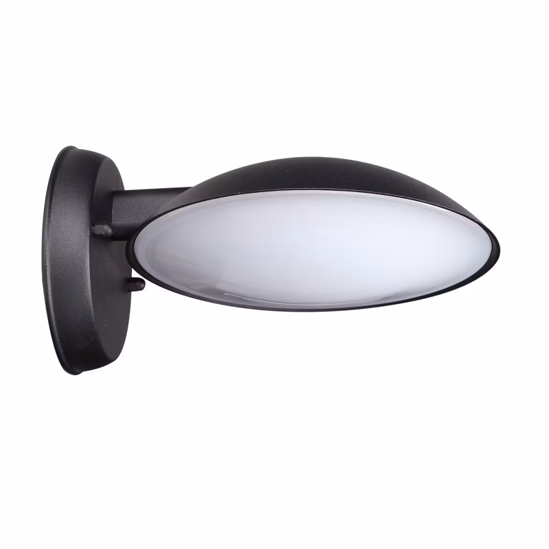 Kinkiet ścienny zewnętrzny Italux Piombino czarno-biały LED 12W 3000K 1110lm IP44 wym: 12,4 x 20 x 23,4 cm aluminium – 1 szt.
