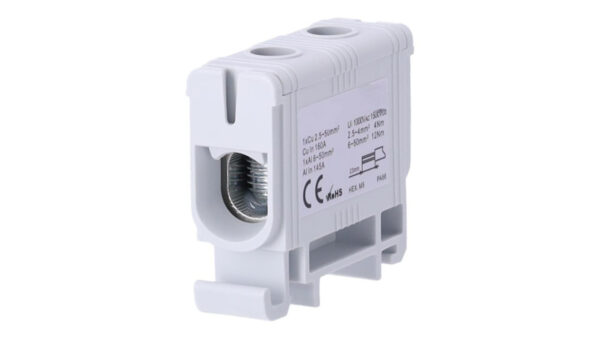 Złączka szynowa zgx 1×50 mm2 szara GEP-00045