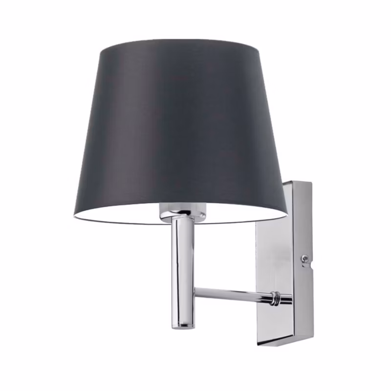 Kinkiet Volta Light Factory Grand Czarny/chrom Abażur 1xE27 1szt.