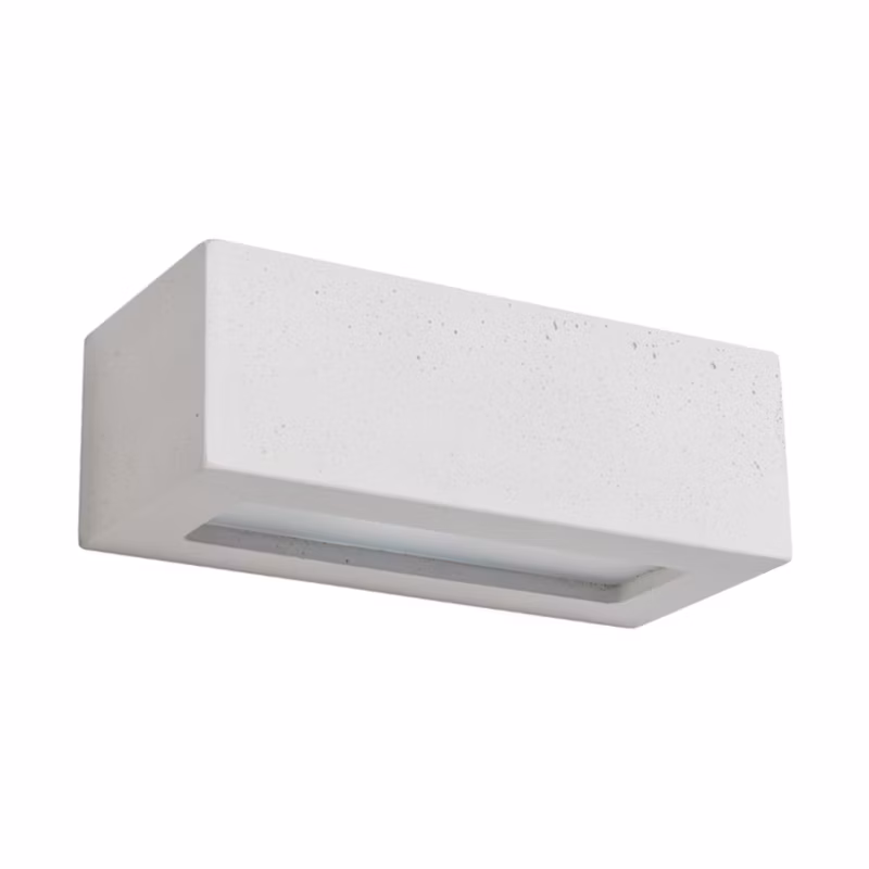 Kinkiet SPOT Light 1xE27 Max.40W Biały Beton z Szronionym Szkłem, Polski Producent, 1 szt.