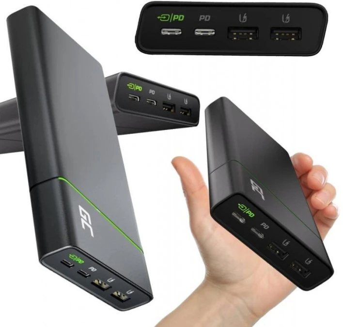 POWERBANK Green Cell PowerPlay Ultra 26800mAh SZYBKIE ŁADOWANIE 128W 2x USB‑C PD 2x USB‑A UC