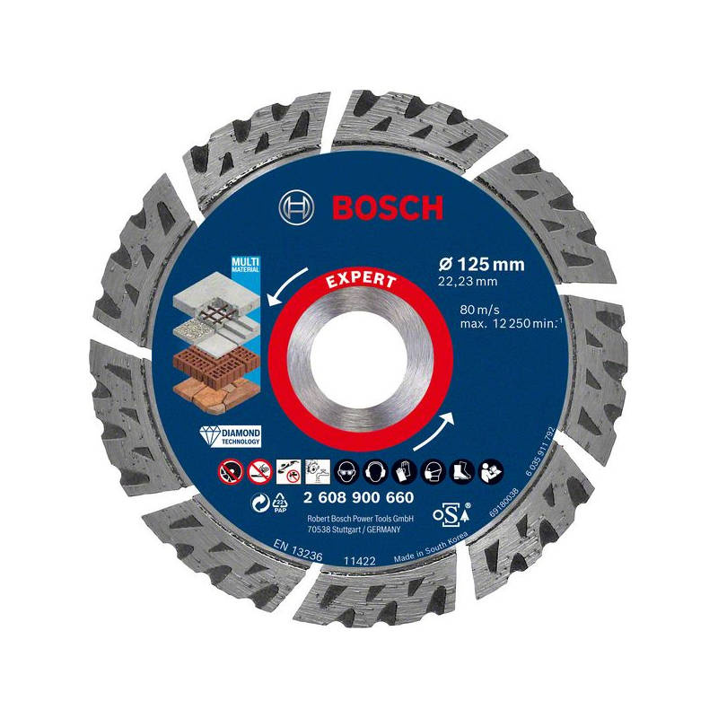 Tarcza do cięcia Bosch EXPERT MultiMaterial 125×2,2x12mm diamentowa