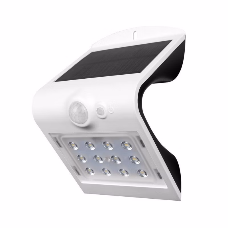 Kinkiet solarny z czujnikiem V-TAC 767 biały LED 1.5W 4000K 220lm IP65 wym: 9,6 x 14,45 x 7,9 cm tworzywo sztuczne – 1 szt.