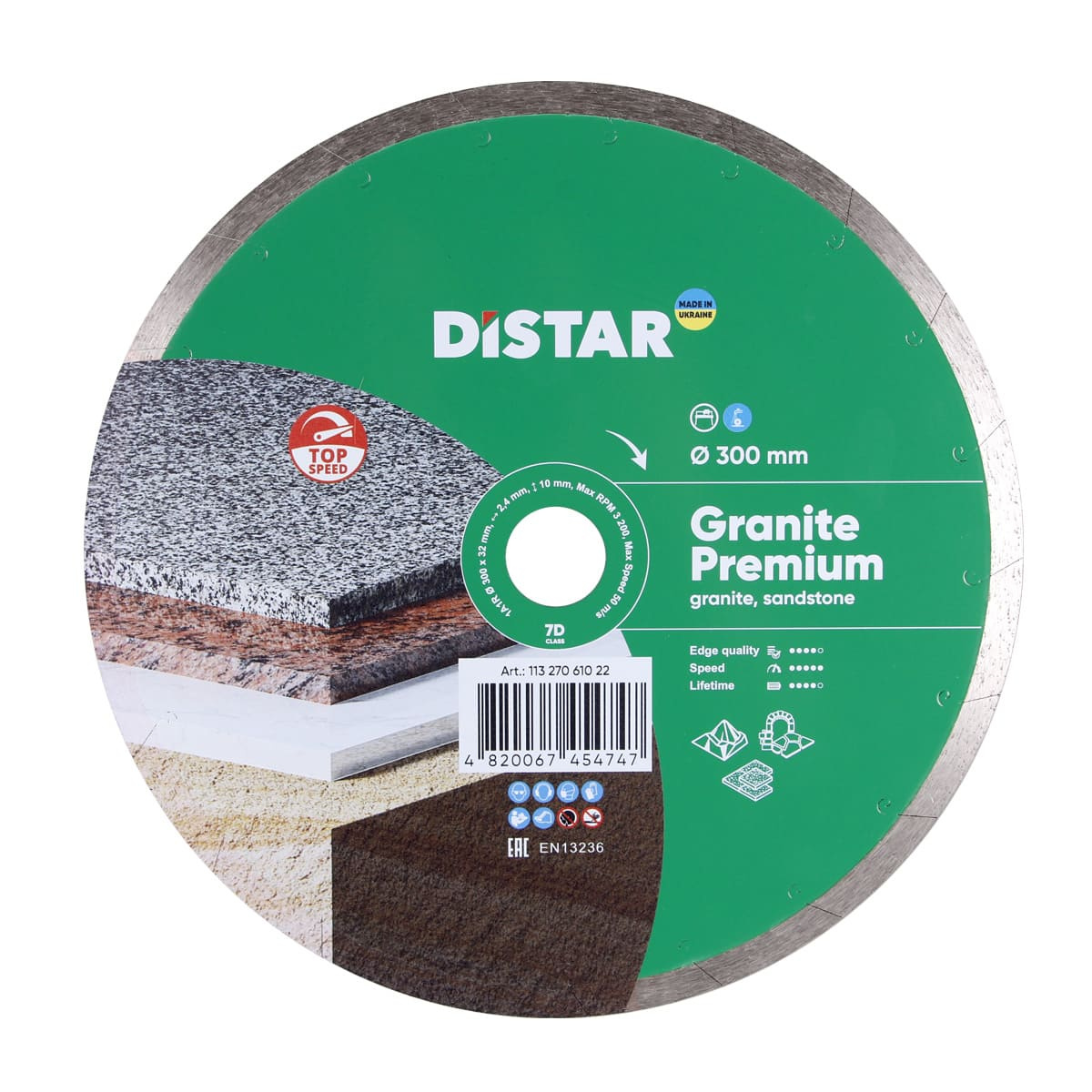 Tarcza diamentowa Granite Premium 1A1R 350×2,4x10x32 Distar 11327061024