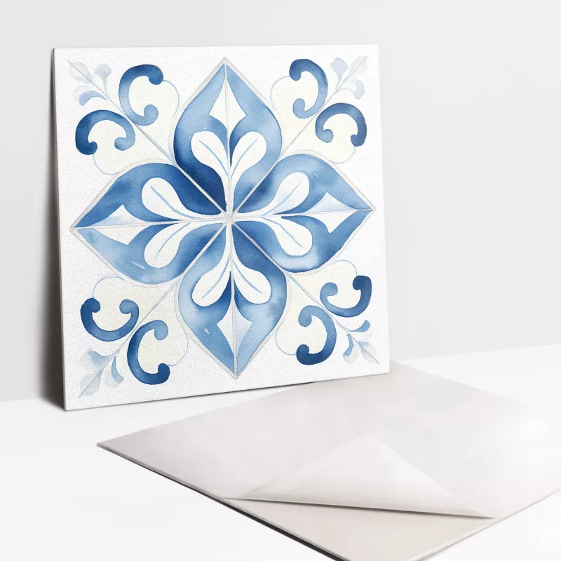 Kafelki samoprzylepne Tulup 30×30 cm Akwarelowy ornament 9 szt.