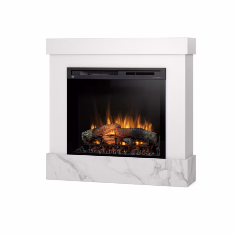 Kominek elektryczny Warmtec Diro 1400W 28″ XHD Biały, Marmur Crystal 1 szt.