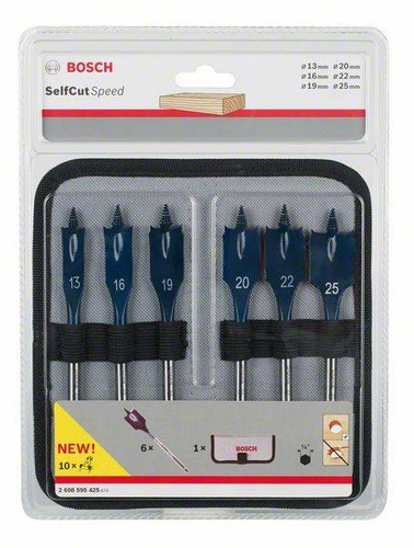 6-częściowy zestaw Wierteł płaskich Self Cut Speed 2608595425 BOSCH