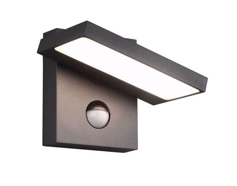 Kinkiet zewnętrzny z czujnikiem Trio Horton antracyt LED 8W 3000K 1000lm IP54 wym: 12 x 15 x 15 cm aluminium – 1 szt.