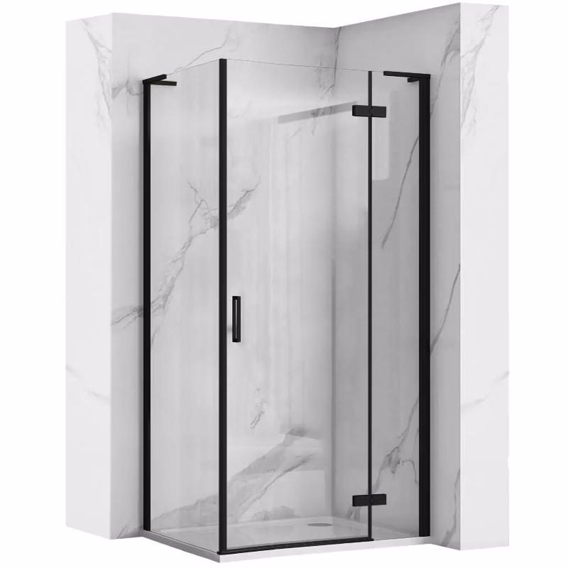 Kabina Prysznicowa Rea Hugo Czarna 80X90 80X90X200,5Cm 1 Szt