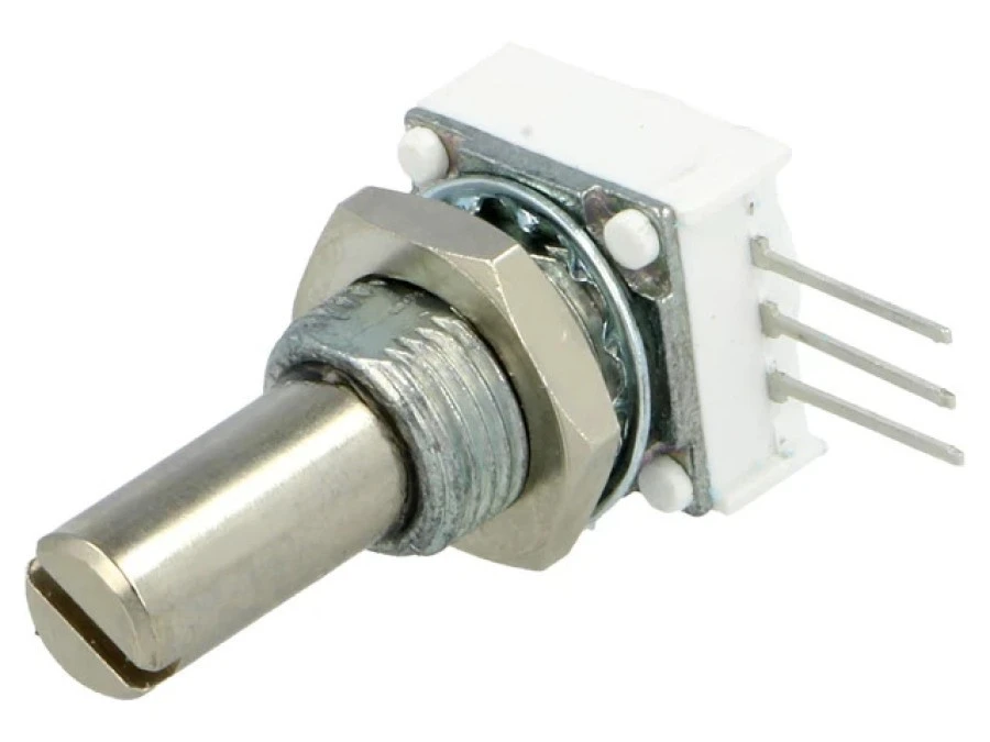 Potencjometr osiowy jednoobrotowy 10k 1W 10 6,35mm THT 14910F0GJSX10103KA