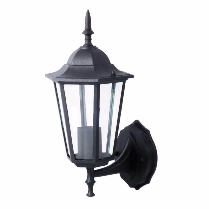 Kinkiet ścienny zewnętrzny V-TAC czarny 1 x E27 x IP44 wym: 36 x 20,8 x 17 cm – 1 szt.