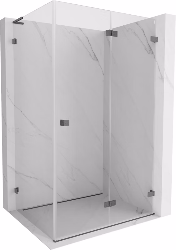 Kabina prysznicowa Mexen Lunar-F L transparent gun gray 90×80 cm 1 szt.