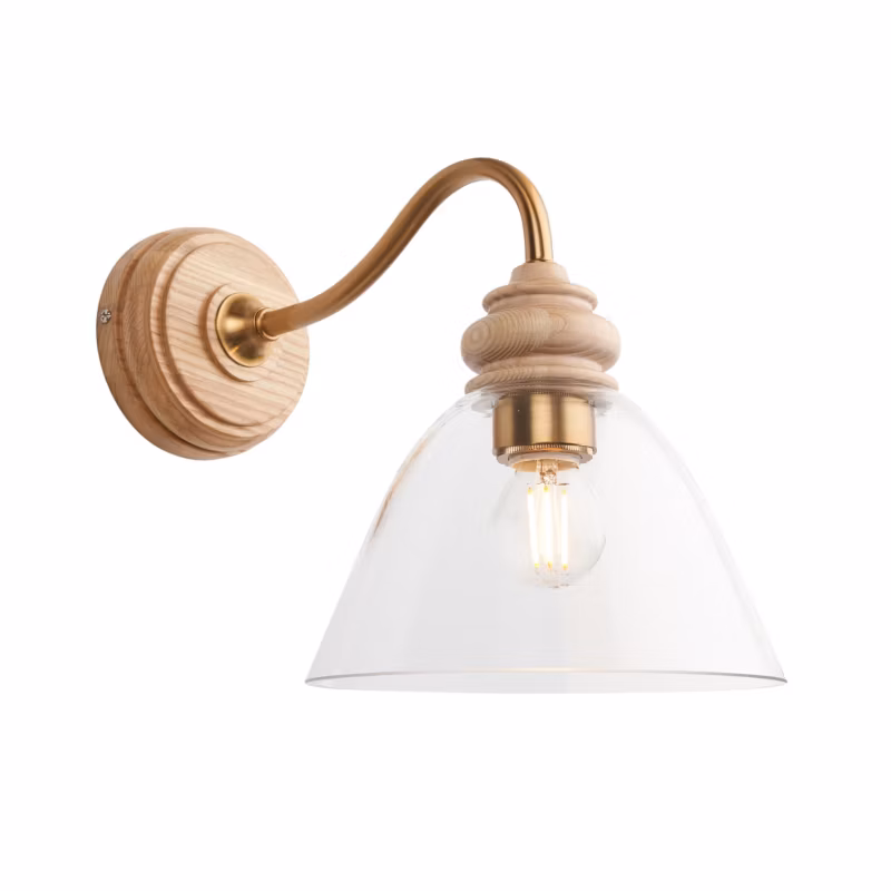 Kinkiet Endon COTSWOLD naturalny jesion 1xE14x15W IP20 – 1 szt.