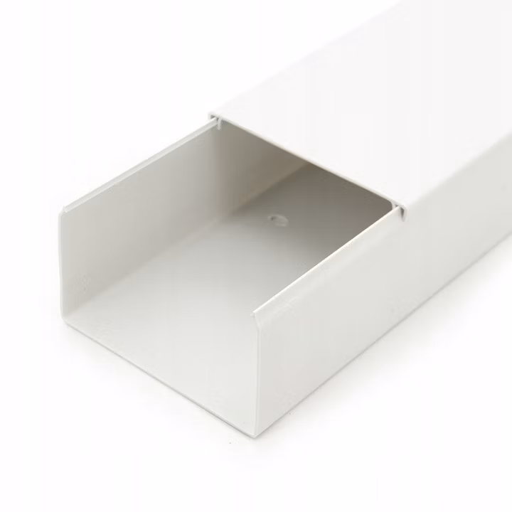 Korytko kablowe CanaLux CNL-C-80060-6, kanał elektroinstalacyjny 80x60mm z pokrywą 12 mb, białe, 6 szt.