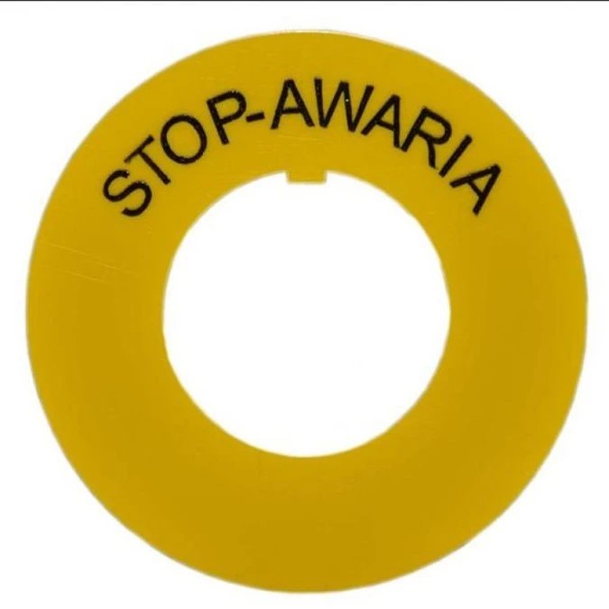 Pierscienie zolte z nad. STOP‑AWARIA do przycisków NEF30 W0‑PIERSC.ZOLTE DR STOP
