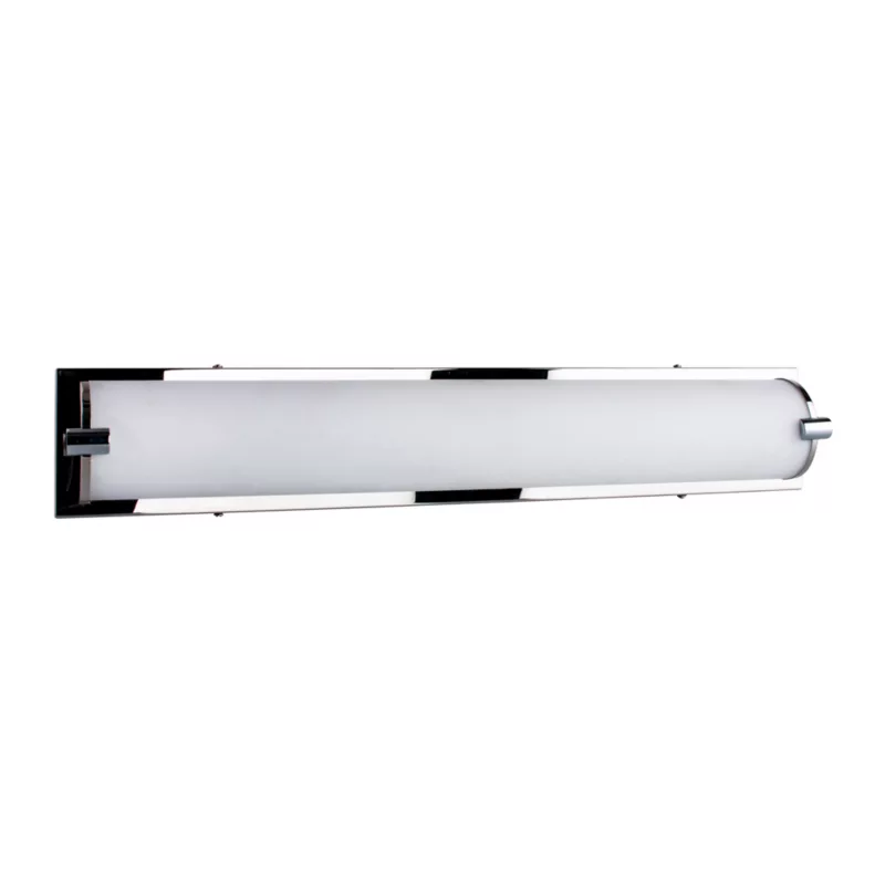 Kinkiet SPOT Light 1xLED 27W Eleganckie Białe Szkło w Połączeniu z Chromowym Akcentem, Polski Producent, 1 szt.