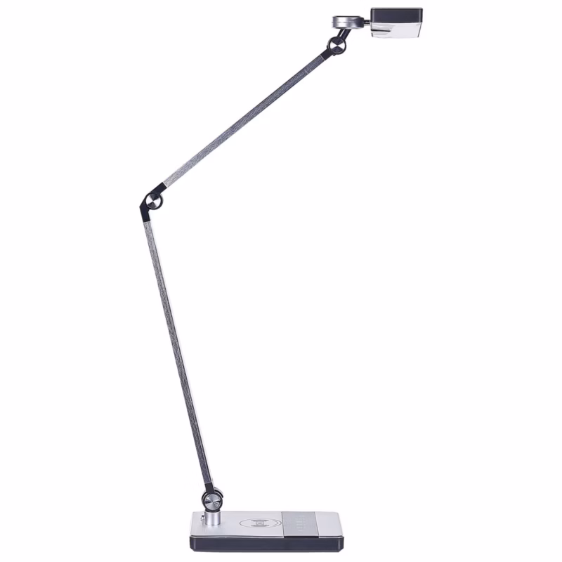 Lampa biurkowa LED Lacerta Z ładowarką indukcyjną Metal Srebrny 1 szt.