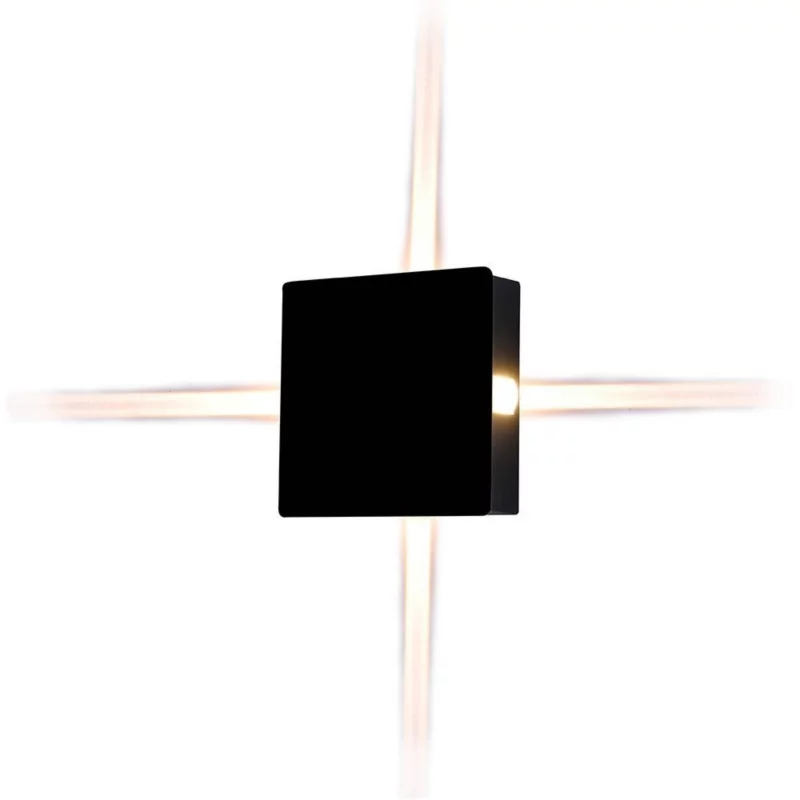 Kinkiet ścienny zewnętrzny V-TAC czarny LED 4W 3000K 428lm IP65 wym: 15 x 15 x 5 cm aluminium – 1 szt.