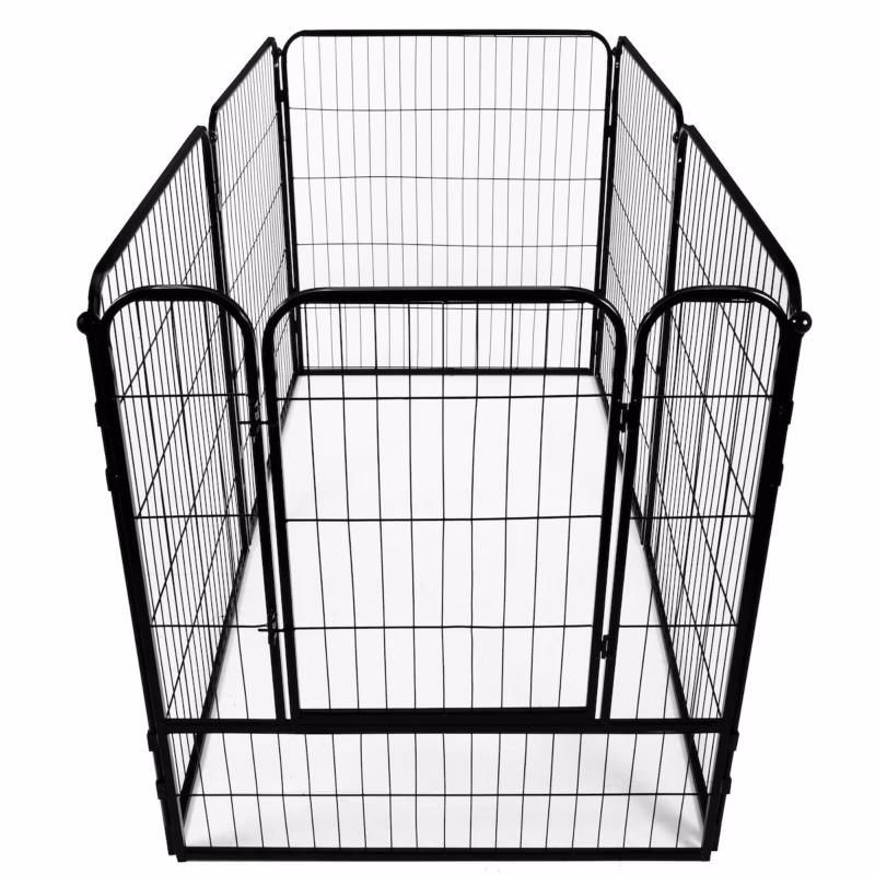 Kojec dla zwierząt Springos wybieg dla szczeniaków klatka dla psa 184x94x100 cm czarna 1 szt.