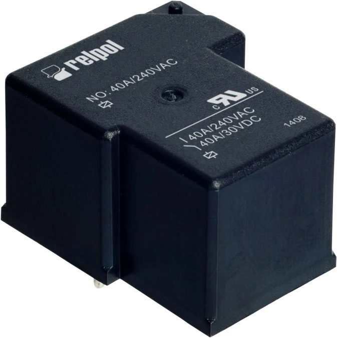 Przekaźnik przemysłowy do obwodów drukowanych wys. 20,5mm 1P 40A 240V AC/ 40A 30V DC, 120V AC IP40 R40N‑3011‑25‑5120 2614872