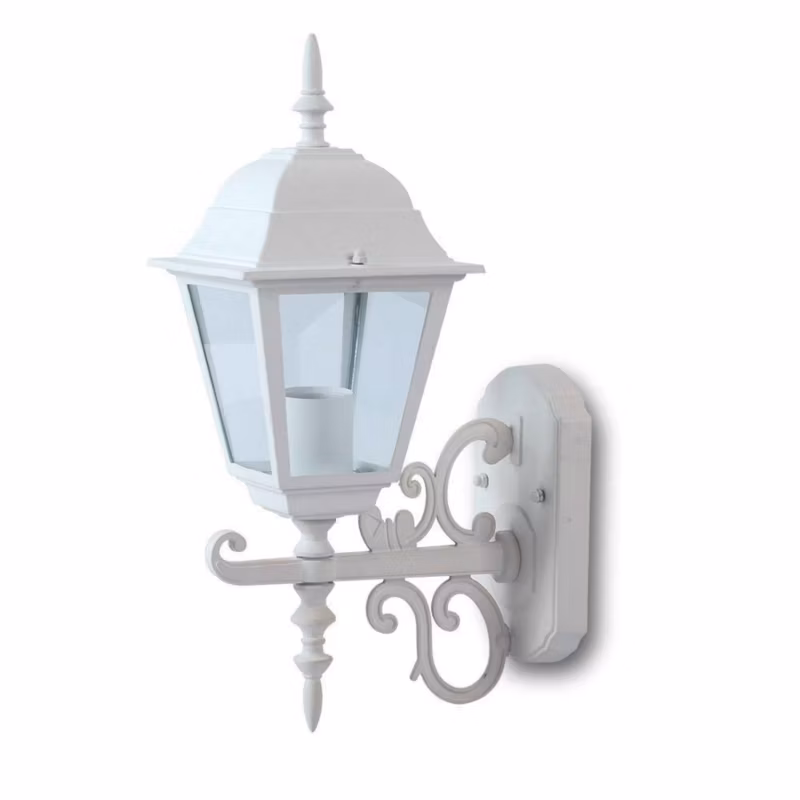 Kinkiet ścienny zewnętrzny V-TAC biały 1 x E27 x 60W IP44 wym: 40 x 22,5 x 14,8 cm – 1 szt.