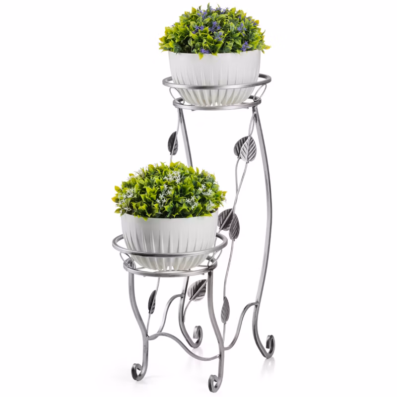 Kwietnik Dąstal Metalowy Srebrny 50x25x70 cm 1 szt.